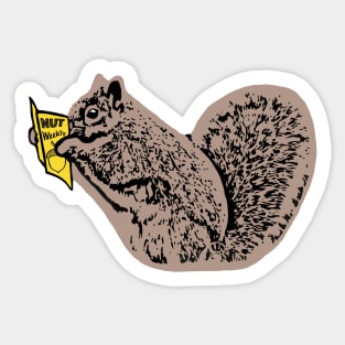 Squirrel reading Nut Weekly magazine funny Sticker